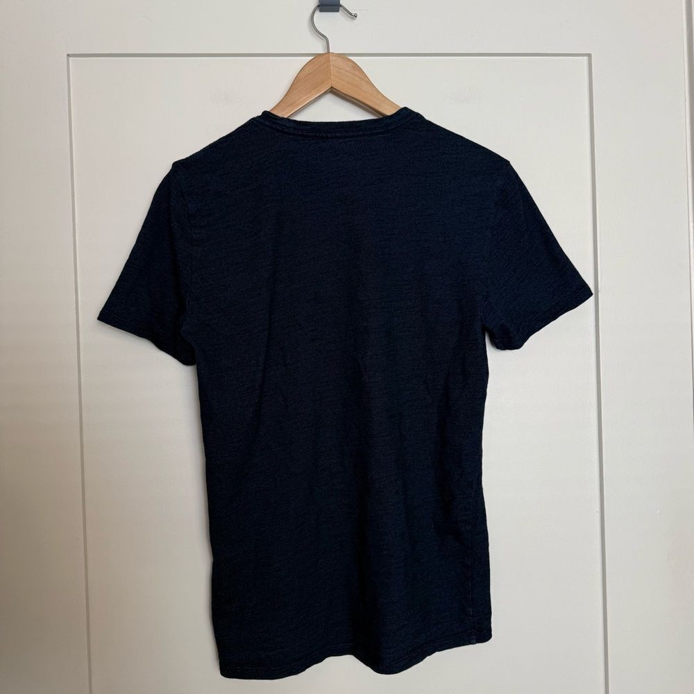 Everlane T-Shirt Tee Mens Sz S Navy Short Sleeve 100% Cotton Casual Preppy - Picture 4 of 9
